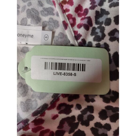 Honeyme Animal Print Babydoll Blouse Size Small NWT - Picture 7 of 10